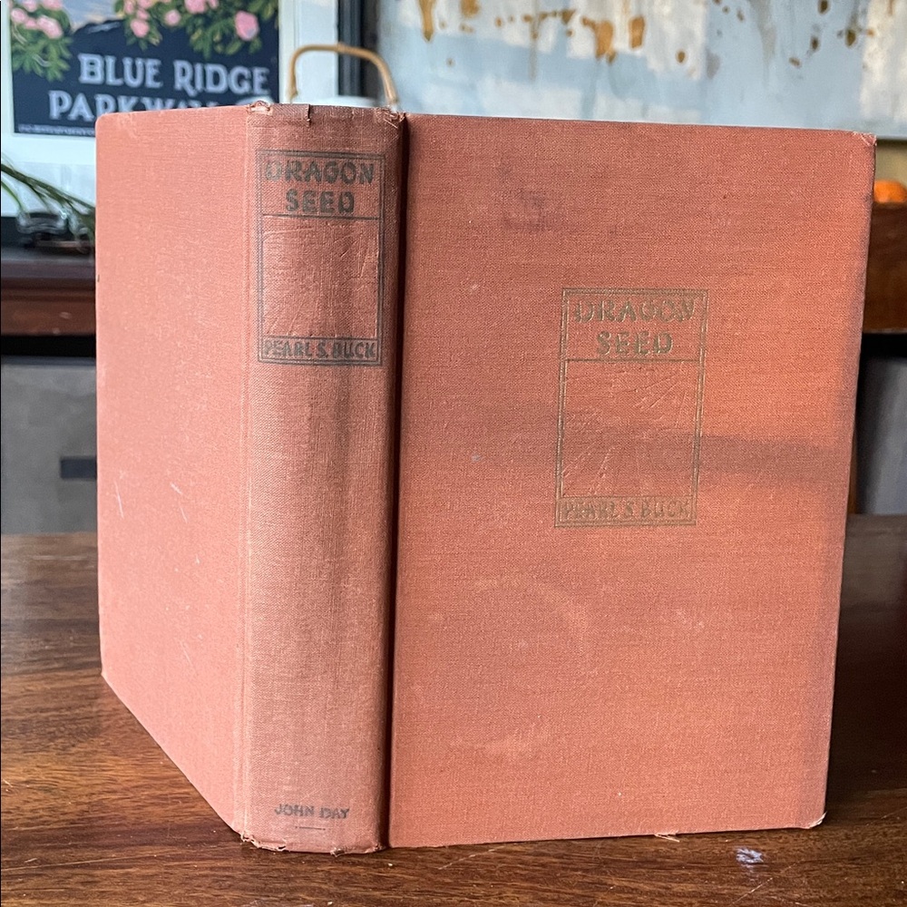 2 PEARL S BUCK Vintage Distressed Books Fighting Angel + Dragon Seed - Picture 11 of 14